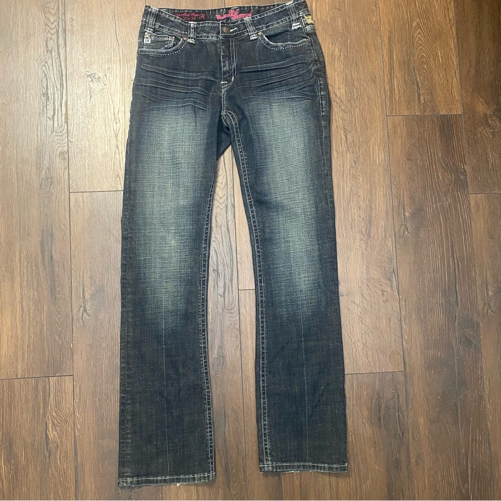 Rock and Roll cowgirl mid rise dark denim 30x34 jeans - Picture 6 of 9